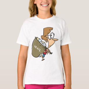 Camiseta Mujer Divertida Transportando Pesada Bolsa de Corr