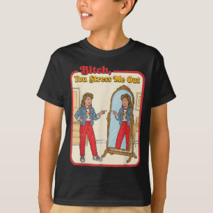 Camiseta Mujer Divertida y Sarcástica que se Estresa Espejo