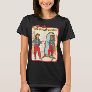 Camiseta Mujer Divertida y Sarcástica que se Estresa Espejo
