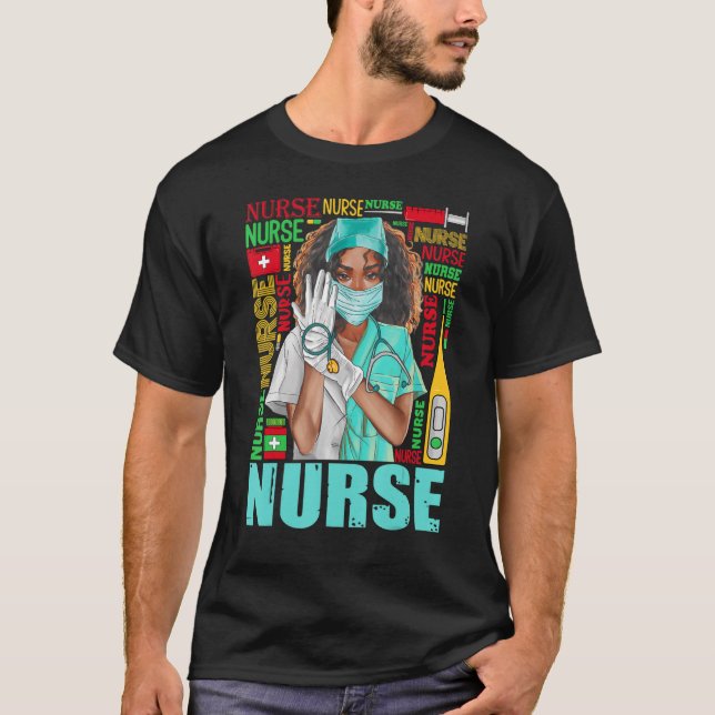 Camiseta Mujer Dy Black Nurse Week 2023 Costume Black Hist (Anverso)