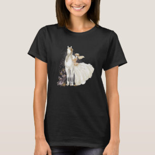 Camiseta Mujer ecuestre hermosa con caballo C
