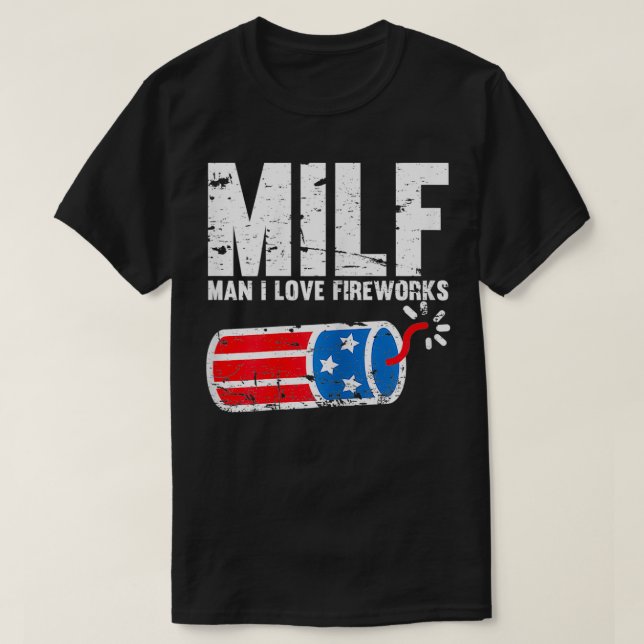 Camiseta Mujer: El hombre del MILF me encantan los fuegos a (Diseño del anverso)
