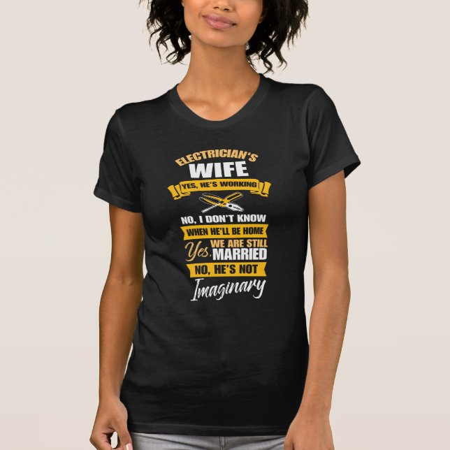 Camiseta Mujer electricista cómica novia casada imaginar (Anverso)