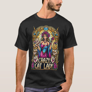 Camiseta Mujer Elegante Con Gatito Con Gatos Alrededor