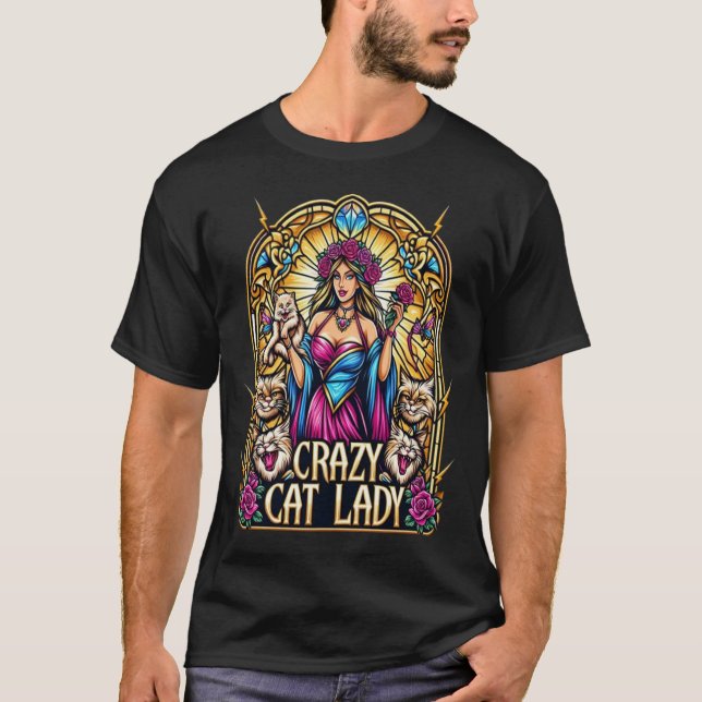Camiseta Mujer Elegante Con Gatito Con Gatos Alrededor (Anverso)