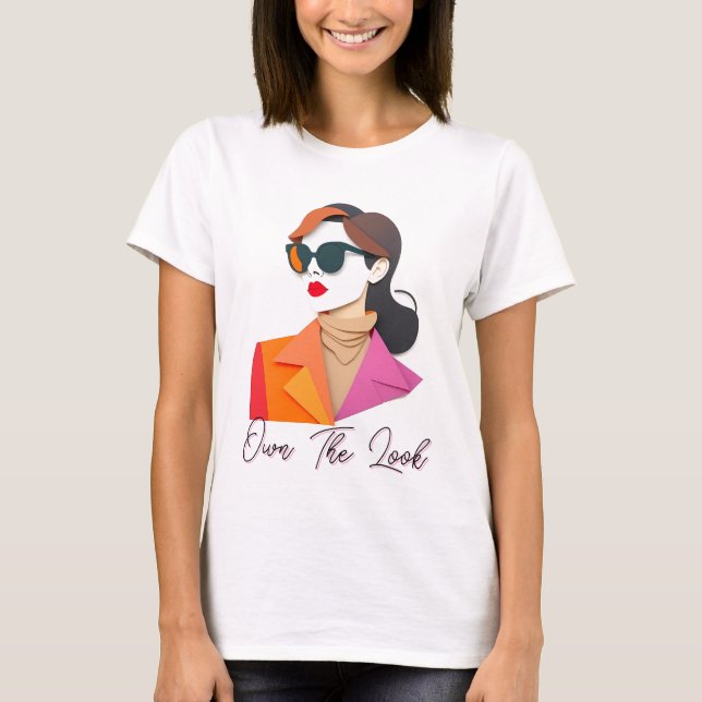 Camiseta Mujer elegante de moda (Anverso)
