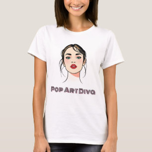 Camiseta Mujer elegante en arte pop Minimalista