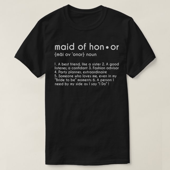 Camiseta Mujer empleada de definición de honor Divertida da (Diseño del anverso)