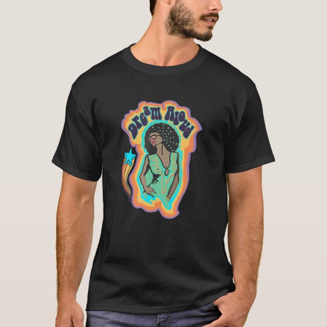 Camiseta Mujer empoderada Retro Afroamericano Dream Alou (Anverso)