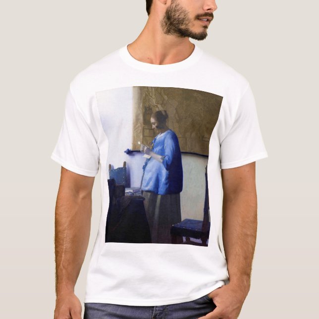 Camiseta Mujer en azul, Johannes Vermeer (Anverso)