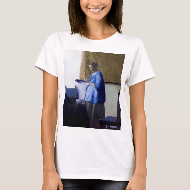 Camiseta Mujer en azul, Johannes Vermeer (Anverso)