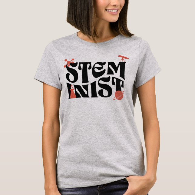 Camiseta Mujer En Chica De Ciencia Esteminista (Anverso)