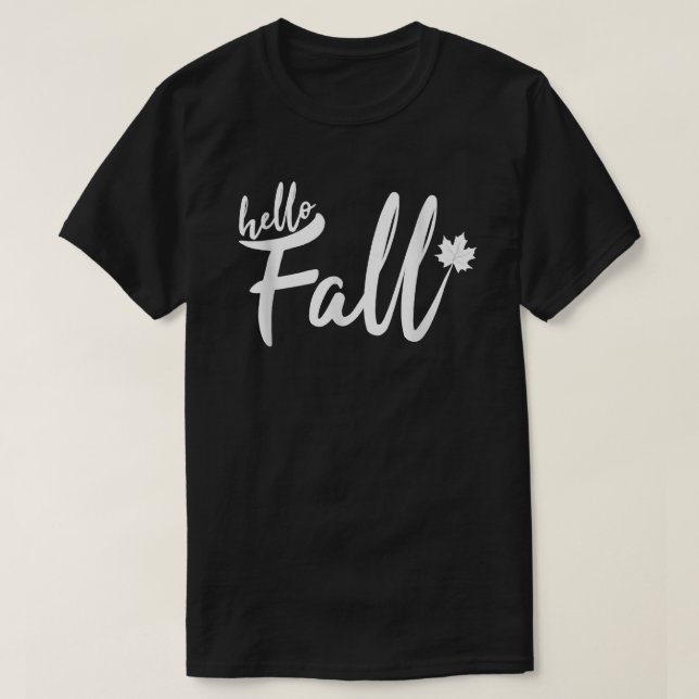 Camiseta Mujer en el Día de Acción de Gracias Hola otoño  (Diseño del anverso)