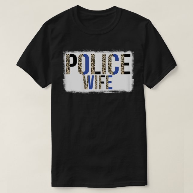 Camiseta Mujer en el Leopardo, vida de esposa policial, del (Diseño del anverso)
