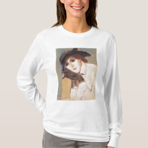Camiseta Mujer en guantes negros
