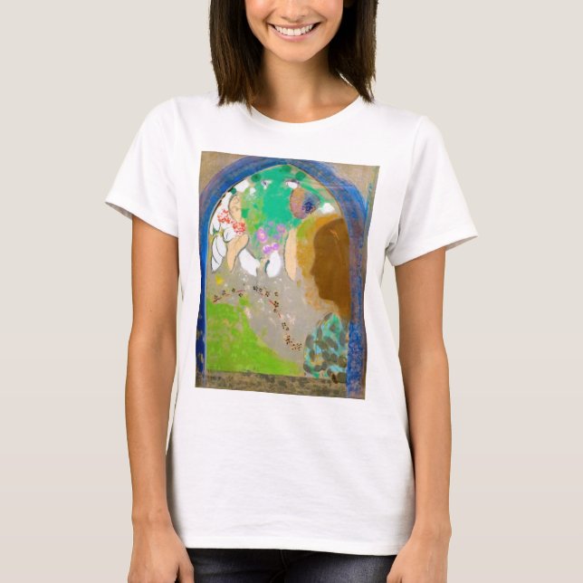 Camiseta Mujer en la ventana, Redon (Anverso)