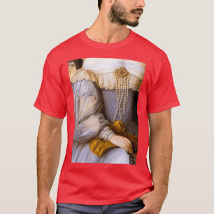 Camiseta Mujer en lavanda con pintura renacentista de Perla