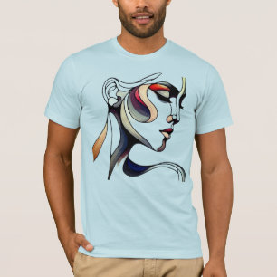 Camiseta Mujer en lienzo: concepto de expresión abstracta