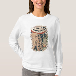 Camiseta Mujer en nube sobre luchar de cinco hombres