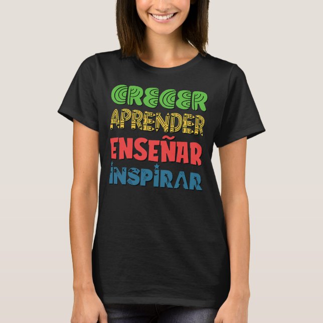 Camiseta Mujer Ensenar Graciosa regalo de profesor bilingüe (Anverso)