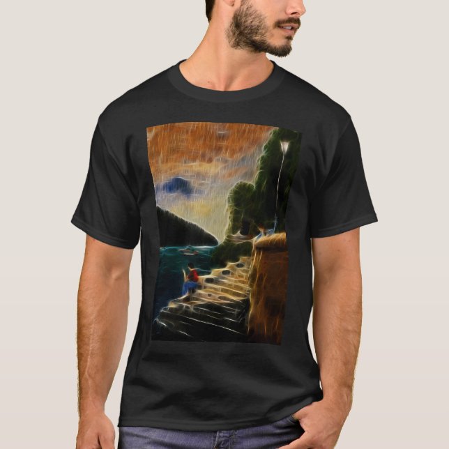 Camiseta Mujer entre nenúfares (Anverso)