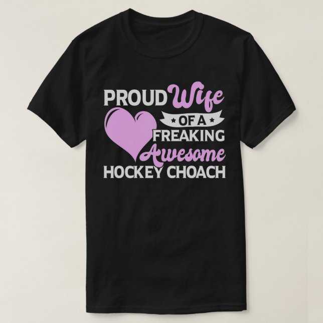 Camiseta Mujer entrenadora de hockey para jugador amante (Diseño del anverso)