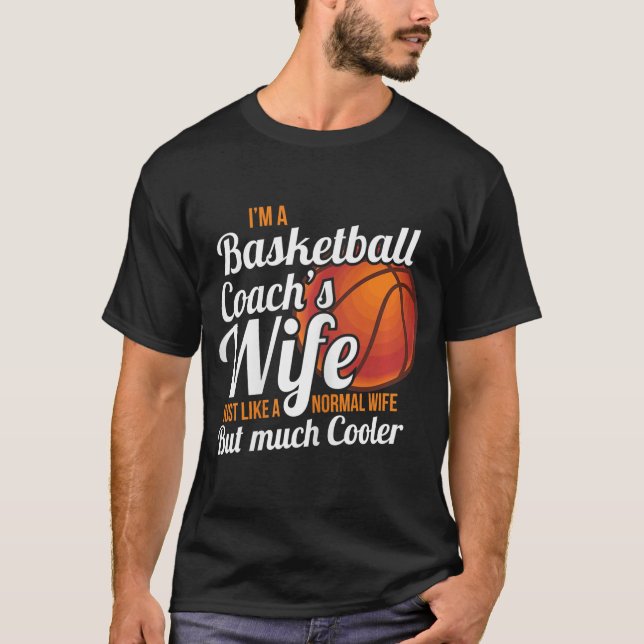 Camiseta Mujer entrenadora esposa entrenadora de baloncesto (Anverso)