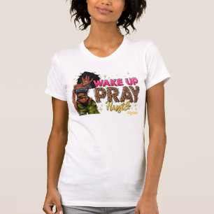 Camiseta Mujer espiritual negra con gracia divina