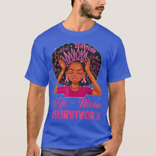 Camiseta Mujer esposa madre sobreviviente mujer negra Chica