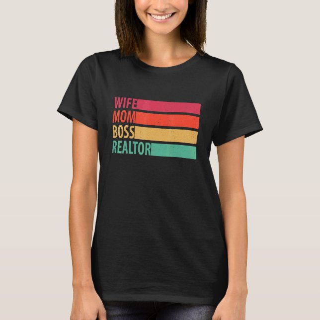 Camiseta Mujer Esposa Mamá Jefe Realtor Mujeres (Anverso)