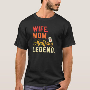 Camiseta Mujer esposa mamá Mahjong leyenda Mahjong Fiesta M