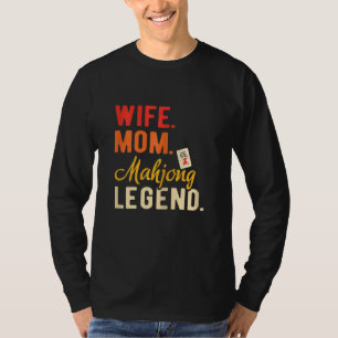 Camiseta Mujer esposa mamá Mahjong leyenda Mahjong Fiesta M