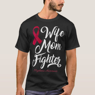 Camiseta Mujer Esposa Mamá Múltiple Mieloma Conciencia sobr