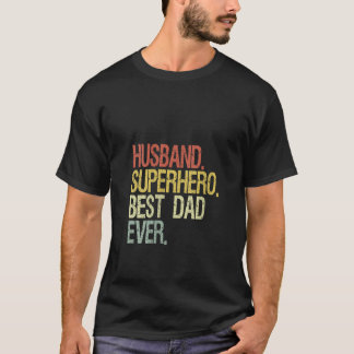 Camiseta Mujer Esposo superhéroe mejor papá jamás V Cuello