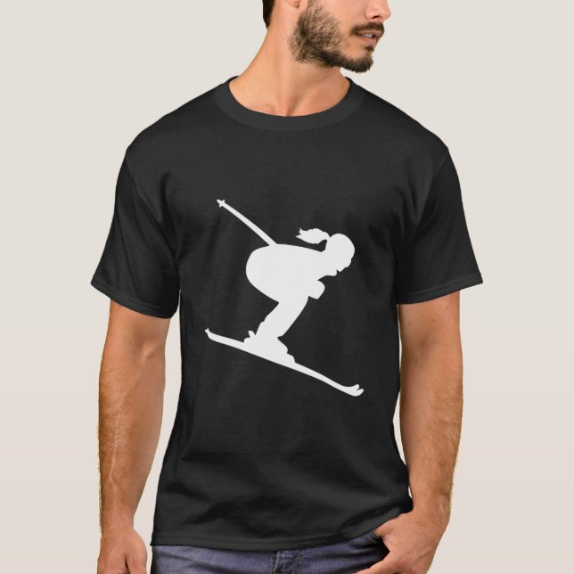 Camiseta Mujer esquiadora (Anverso)