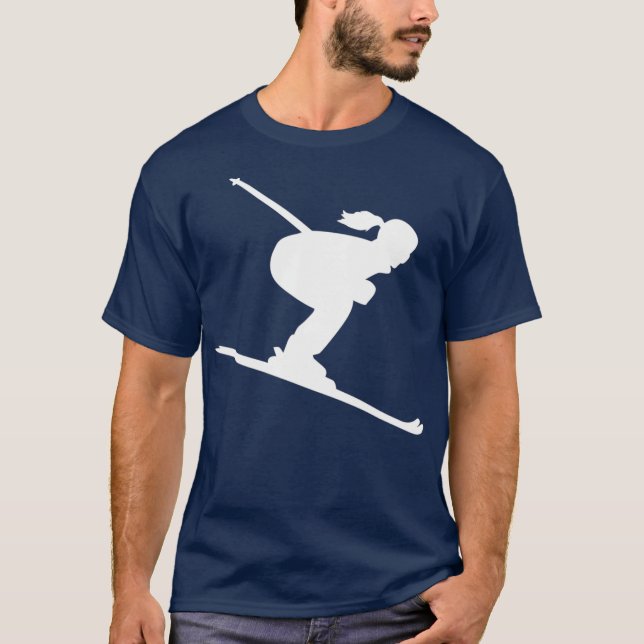 Camiseta Mujer esquiadora (Anverso)