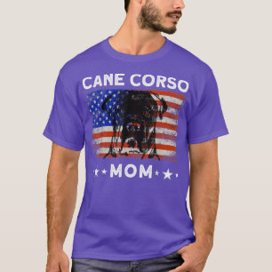 Camiseta Mujer Estados Unidos Cane Corso Mamá Perro Bandera