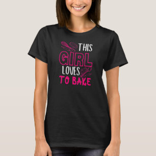 Camiseta Mujer Este chica ama hornear utensilios de cocina 