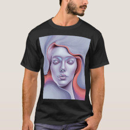 Camiseta Mujer Etérea Soñadora Retrato Surrealista Arte Flu