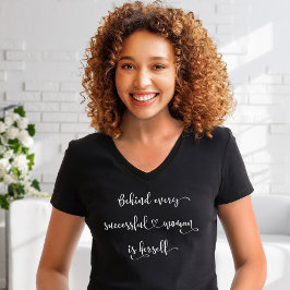 Camiseta Mujer Exitosa Cita Feminista Negrita Letra Moderna