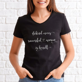 Camiseta Mujer Exitosa Estilosa Cita Caligrafía Letra