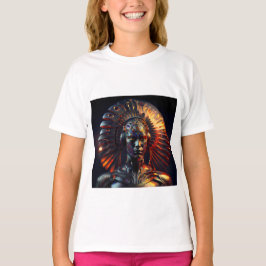 Camiseta Mujer Extranjera Con Cabeza Metalizado