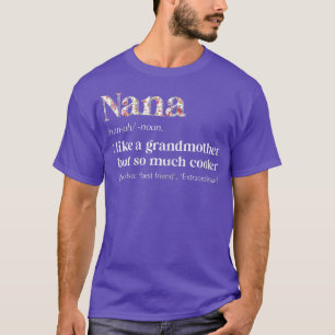 Camiseta Mujer Flor Nana Definición Graciosa Regalo Abuela 