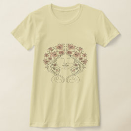 Camiseta Mujer floral - Belleza elegante con arte floral