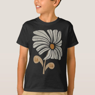 Camiseta Mujer Floral Retro Vintage Gato Sin Niña Comm