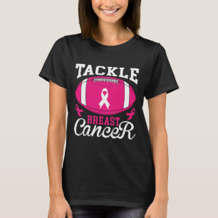 Camiseta Mujer frente a la estela de lazo rosado contra el