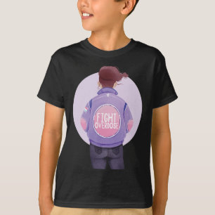Camiseta Mujer frente a sobredosis de Cinta púrpura Aviso d