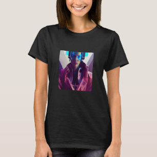 Camiseta Mujer fresca vestida en un planeta extranjero