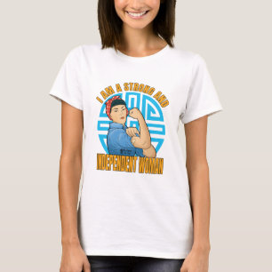Camiseta Mujer fuerte blanca