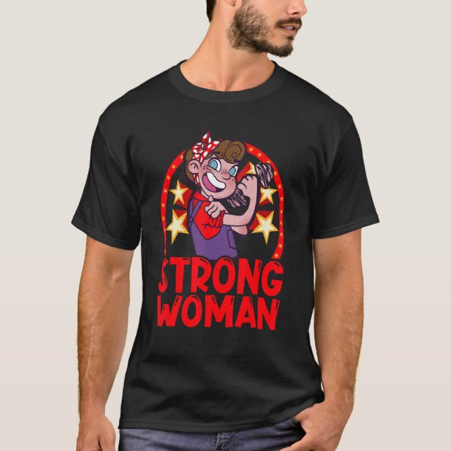 Camiseta Mujer Fuerte Circo y Payaso (Anverso)